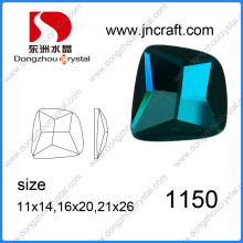 Abalorios de cristal Irregular de China proveedor promocional brillante Color esmeralda de Dz-1150 para zapatos